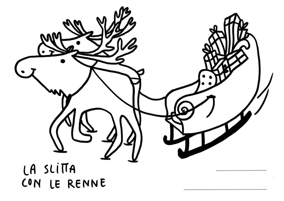 slitta e renne