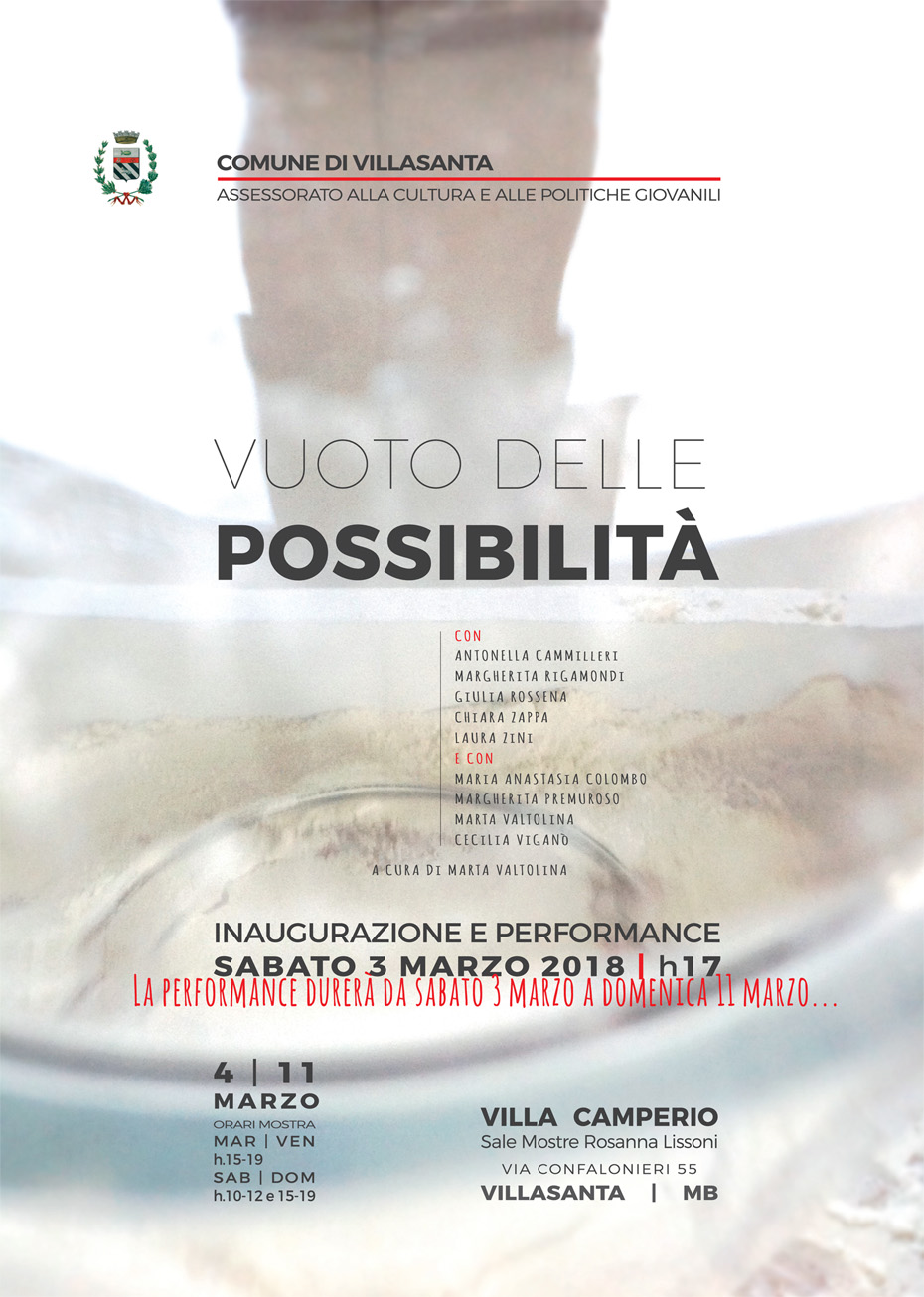 3-11 marzo 2018 Collettiva “Vuoto delle possibilità”